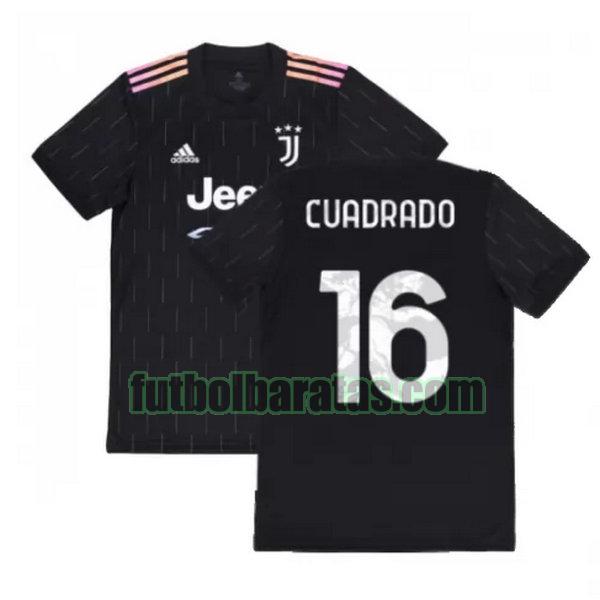 camiseta cuadrado 16 juventus 2021 2022 negro segunda