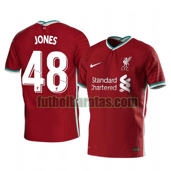 camiseta curtis jones 48 camiseta liverpool 2020-2021 primera