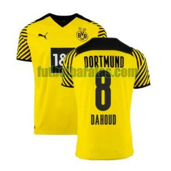 camiseta dahoud 8 camisetas borussia dortmund 2021 2022 amarillo primera