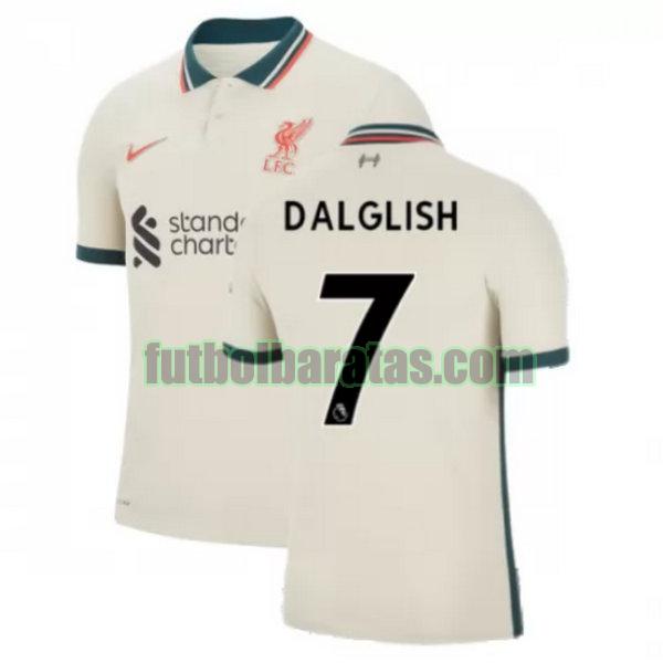 camiseta dalglish 7 liverpool 2021 2022 amarillo segunda