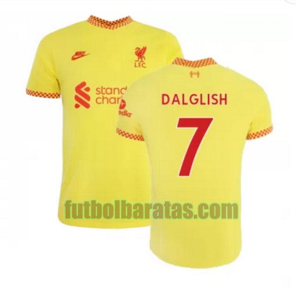 camiseta dalglish 7 liverpool 2021 2022 amarillo tercera
