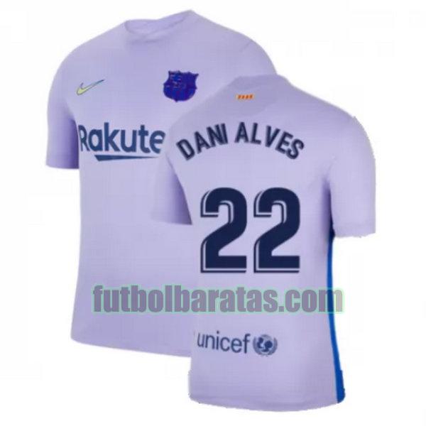 camiseta dani alves 22 barcelona 2021 2022 amarillo segunda