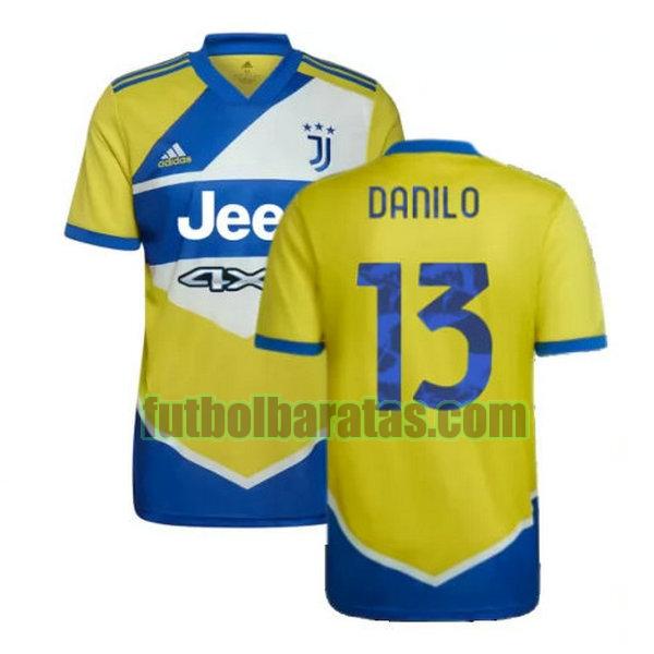 camiseta danilo 13 juventus 2021 2022 amarillo azul tercera