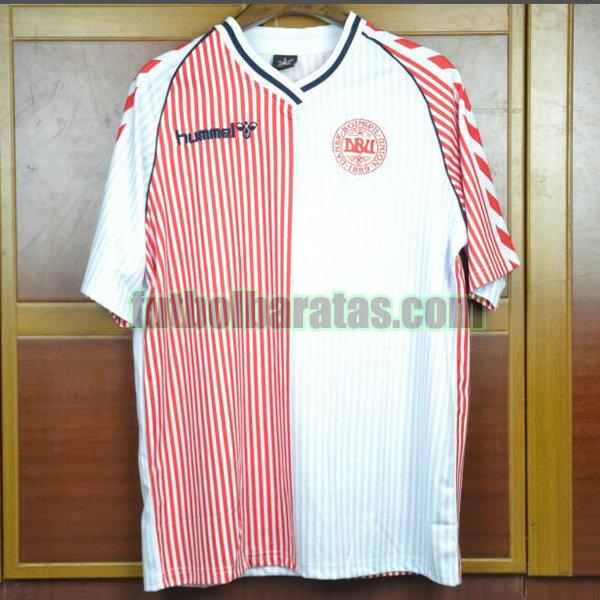 camiseta danimarca 1986 blanco segunda