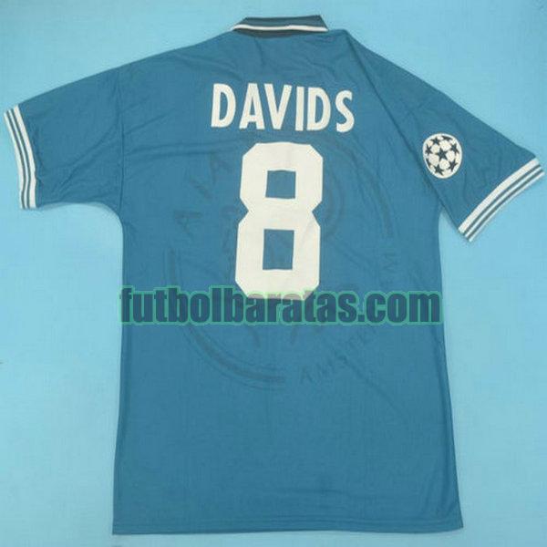 camiseta davids 8 ajax 1995-1996 azul segunda