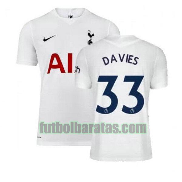 camiseta davies 33 tottenham hotspur 2021 2022 blanco primera