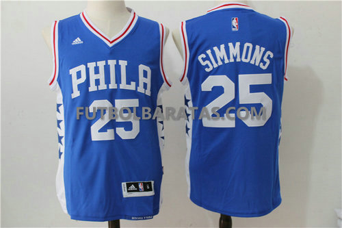 camiseta de Simmons 25 philadelphia 76ers 2017 azul