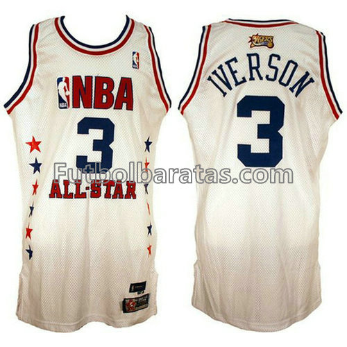 camiseta de baloncesto Dwyane Wade Número 3 all star 2003 blanca