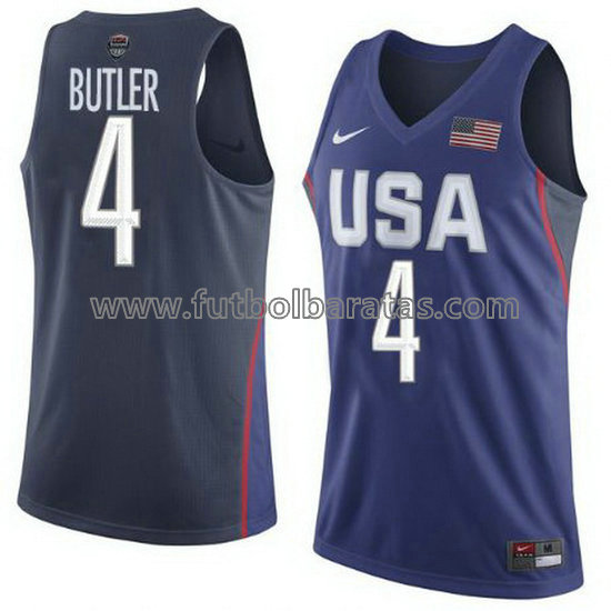 camiseta de baloncesto Jimmy Butler Número 4 usa 2016 azul