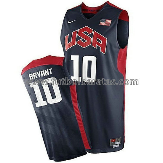 camiseta de baloncesto Kobe Bryant Número 10 usa 2008 azul
