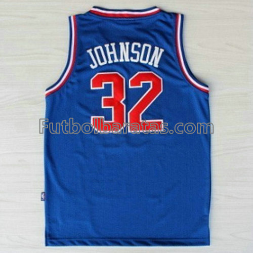 camiseta de baloncesto Magic Johnson Número 32 all star 1992 azul