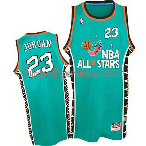 camiseta de baloncesto Michael Jordan Número 23 all star 1996 Verde