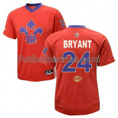 camiseta de baloncesto Paul George Número 24 all star 2014 roja