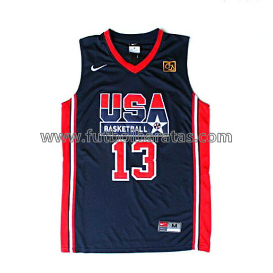 camiseta de baloncesto chris mullin Número 13 usa 1992 azul