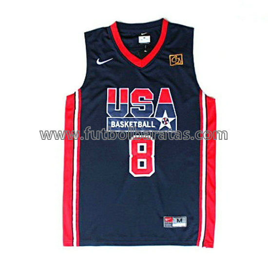 camiseta de baloncesto scottie pippen Número 8 usa 1992 azul