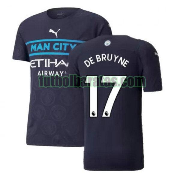 camiseta de bruyne 17 manchester city 2021 2022 negro tercera