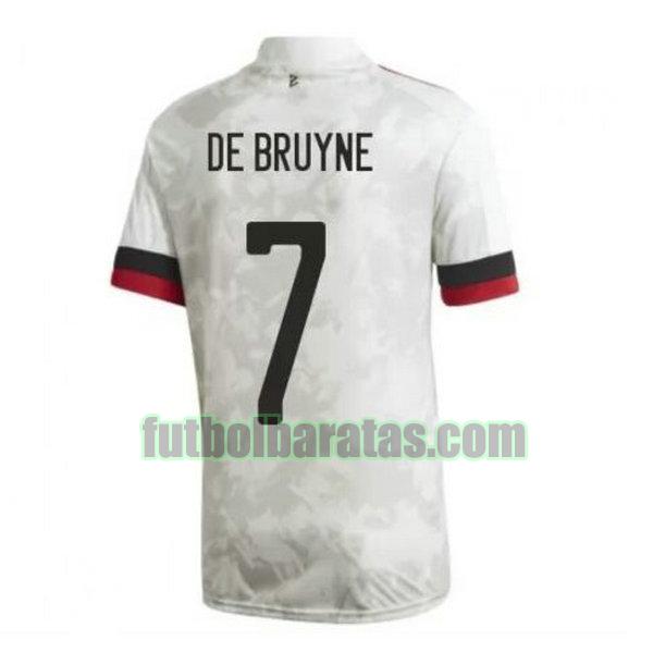 camiseta de bruyne 7 bélgica 2020-2021 blanco segunda