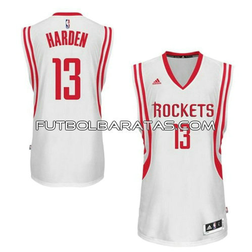 camiseta james harden Número 13 houston rockets 2014-2015 blanca