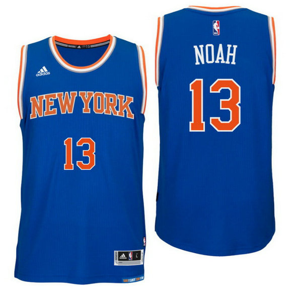 camiseta de joakim noah 13 new york knicks 2016 azul