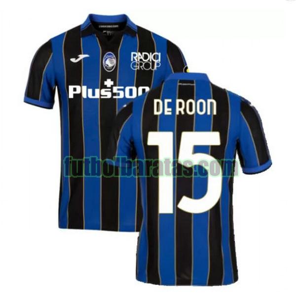 camiseta de roon 15 atalanta 2021 2022 azul negro primera