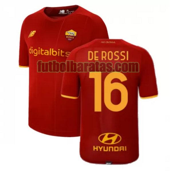camiseta de rossi 16 roma 2021 2022 rojo primera
