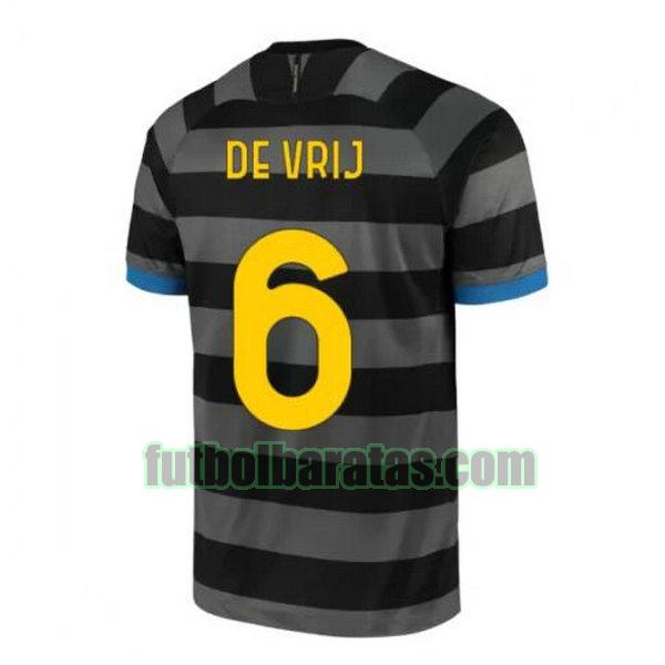 camiseta de vrij 6 inter milan 2020-2021 gris tercera