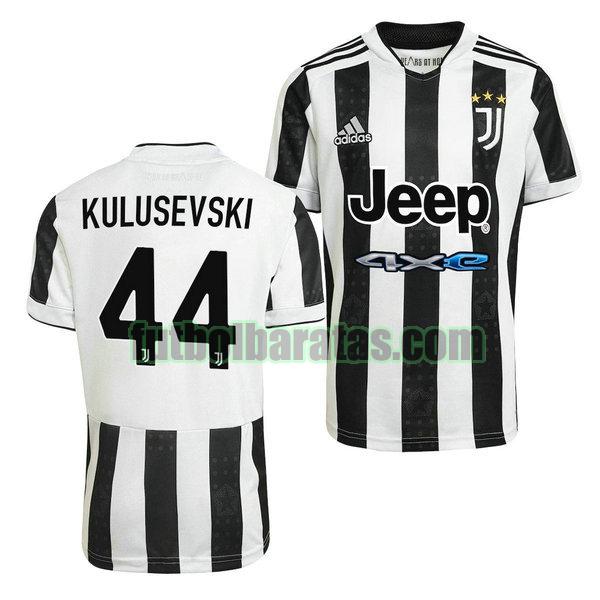 camiseta dejan kulusevski 44 juventus 2021 2022 negro blanco primera