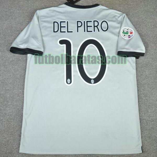 camiseta del piero 10 juventus 2009-2010 gris segunda