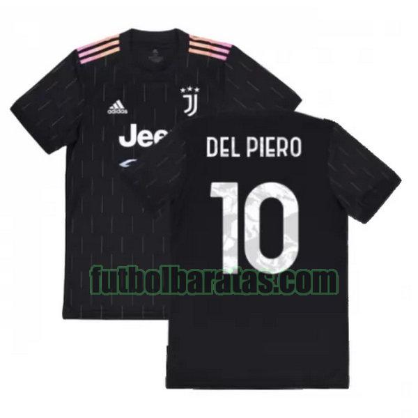 camiseta del piero 10 juventus 2021 2022 negro segunda