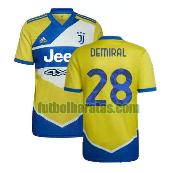 camiseta demiral 28 juventus 2021 2022 amarillo azul tercera