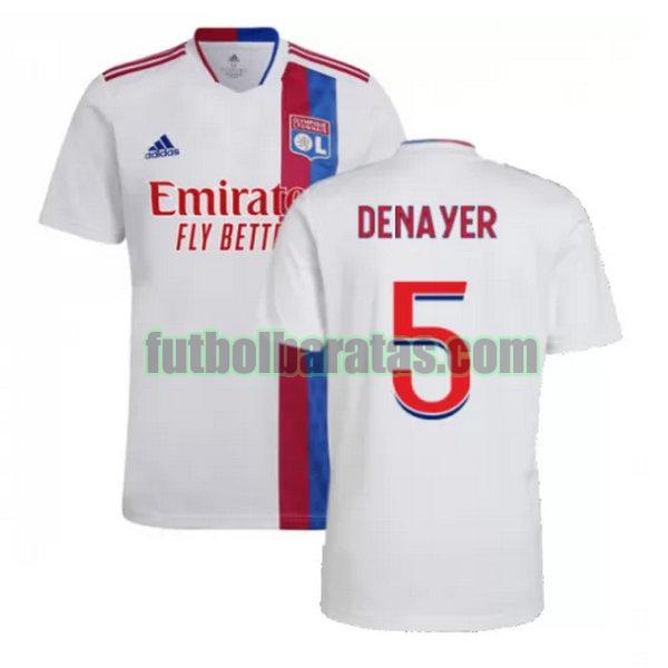 camiseta denayer 5 lyon 2021 2022 blanco primera