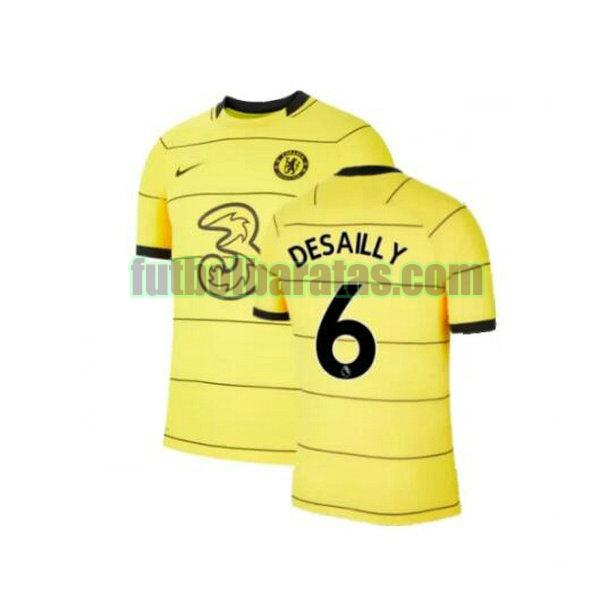 camiseta desailly 6 chelsea 2021 2022 amarillo tercera