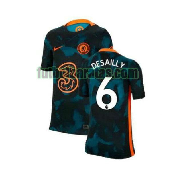 camiseta desailly 6 chelsea 2021 2022 verde segunda