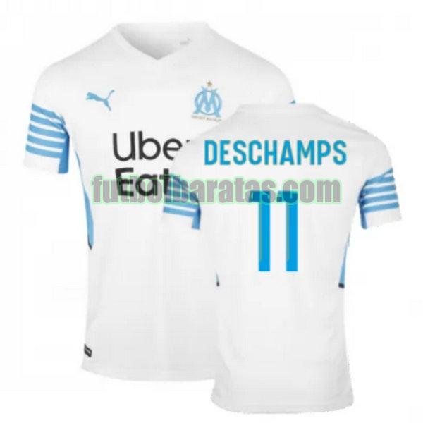 camiseta deschamps 11 marsella 2021 2022 blanco primera