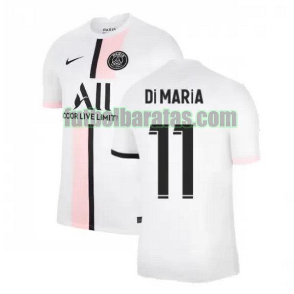 camiseta di maria 11 paris saint germain 2021 2022 blanco segunda