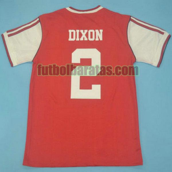 camiseta dixon 2 arsenal 1986-1988 rojo primera