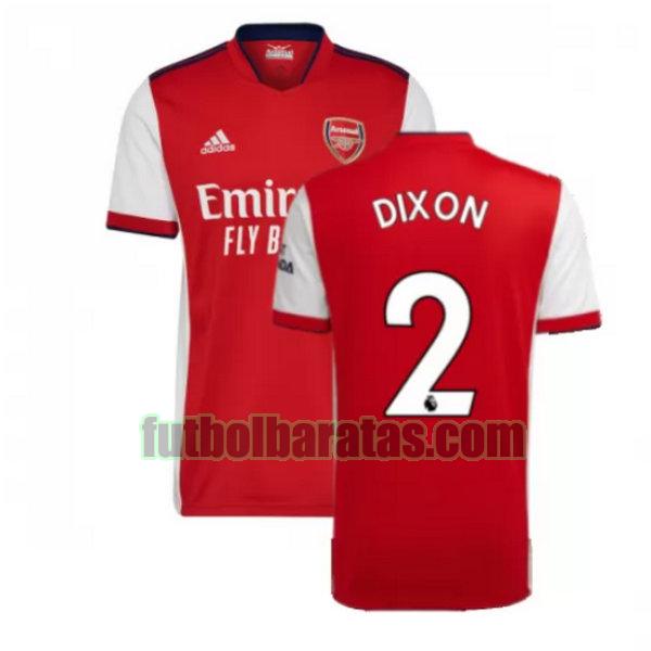 camiseta dixon 2 arsenal 2021 2022 rojo primera