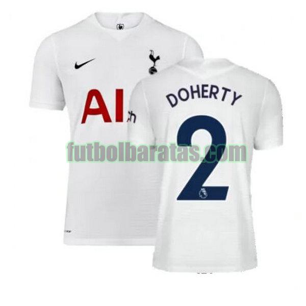 camiseta doherty 2 tottenham hotspur 2021 2022 blanco primera