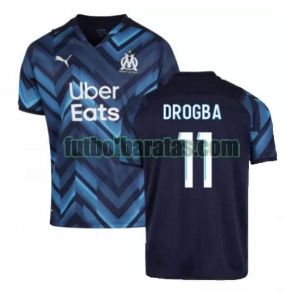 camiseta drogba 11 marsella 2021 2022 azul segunda