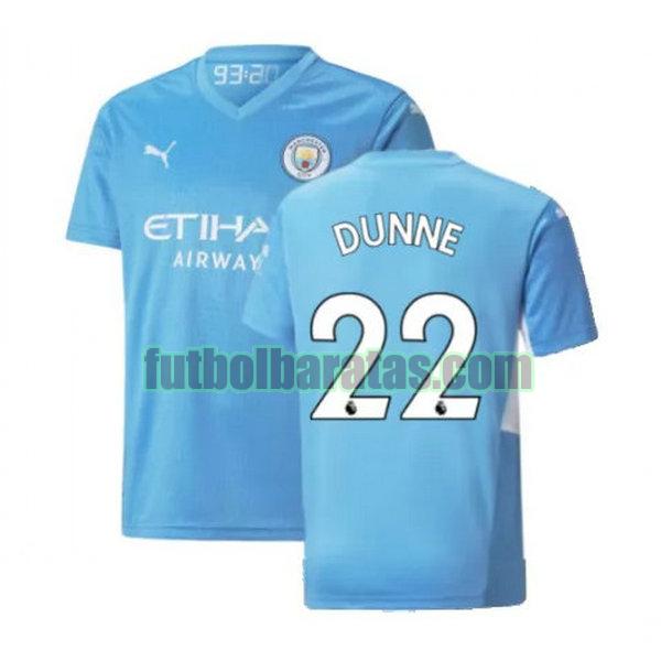 camiseta dunne 22 manchester city 2021 2022 azul primera