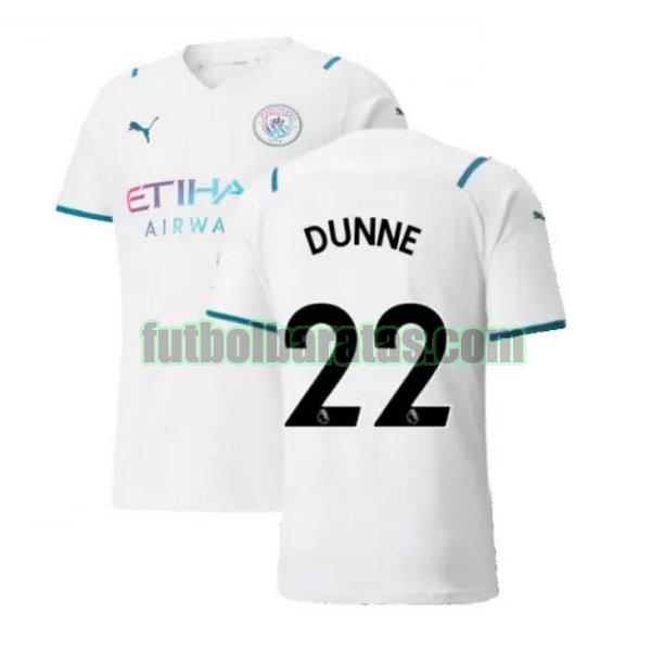 camiseta dunne 22 manchester city 2021 2022 blanco segunda