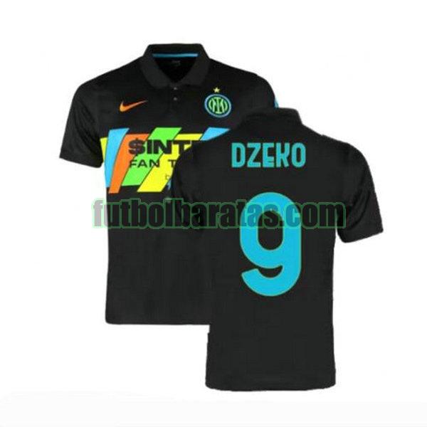 camiseta dzeko 9 inter milán 2021 2022 negro tercera