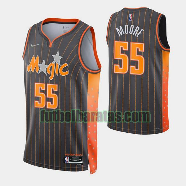 camiseta e'twaun moore 55 orlando magic negro hombre