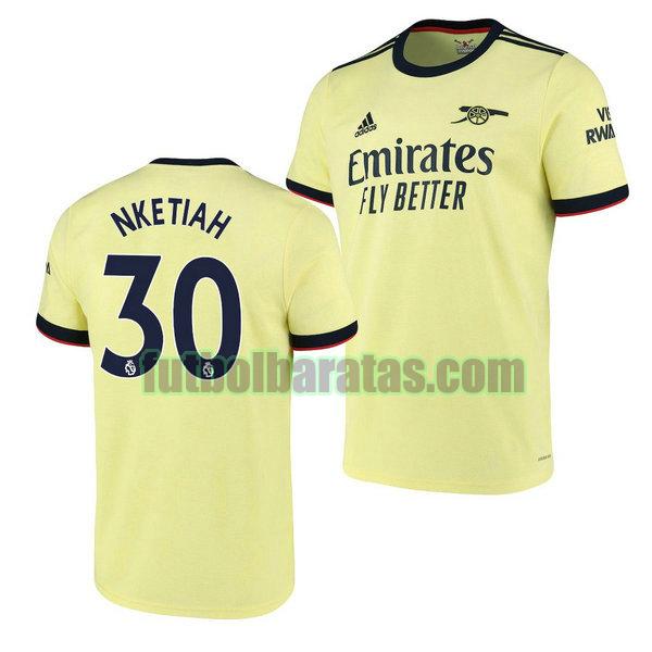 camiseta eddie nketiah 30 chelsea 2021 2022 amarillo segunda