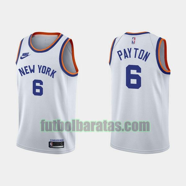 camiseta elfrid payton 6 new york knicks blanco hombre