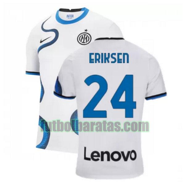 camiseta eriksen 24 inter milán 2021 2022 blanco segunda