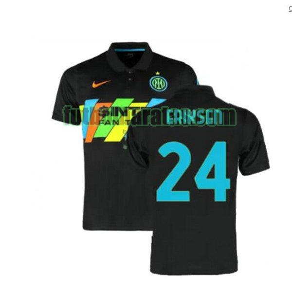 camiseta eriksen 24 inter milán 2021 2022 negro tercera