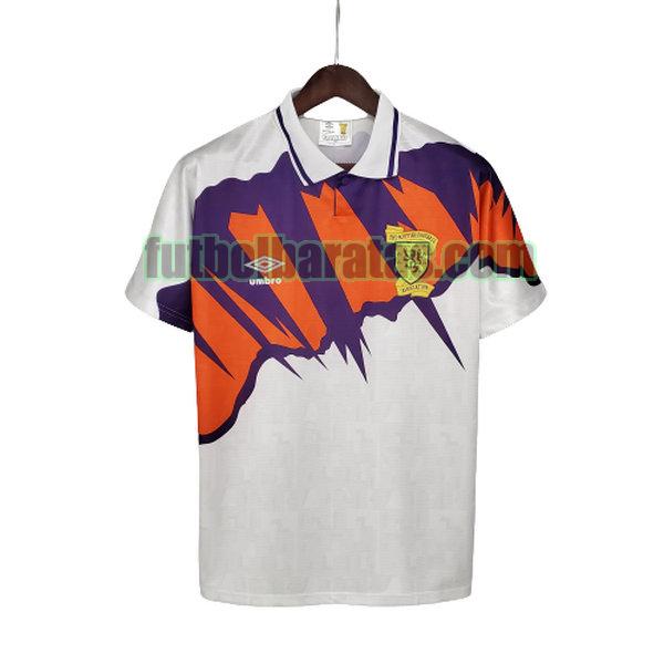 camiseta escocia 1991 93 blanco segunda