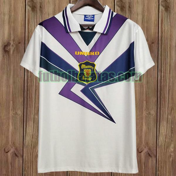 camiseta escocia 1994-1996 blanco segunda