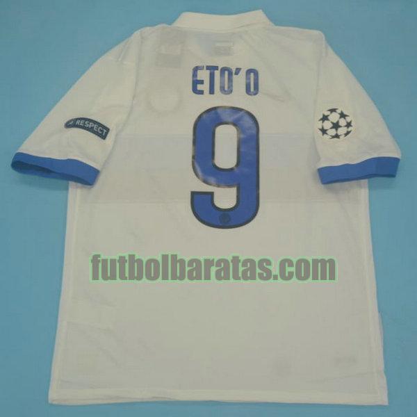 camiseta eto'o 9 inter milan 2009-2010 blanco segunda